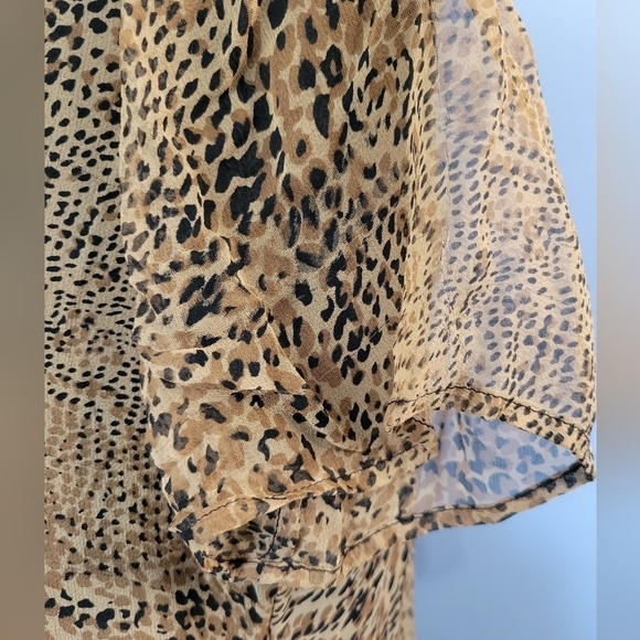 Vntg Robbie Bee Silk Animal Print Maxi Dress Size 8 - Picture 11 of 11